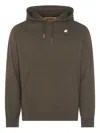 K-way Green Cotton Alban Heavy Fleece Sweatshirt In Green