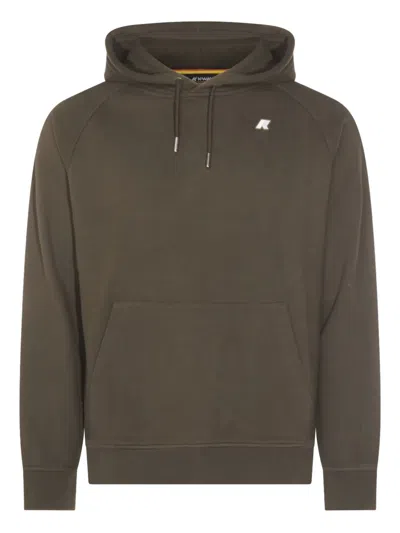 K-WAY LOGO-PATCH LONG-SLEEVE HOODIE