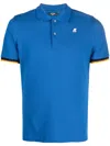 K-way Vincent Short Sleeves Polo Shirt In Blue