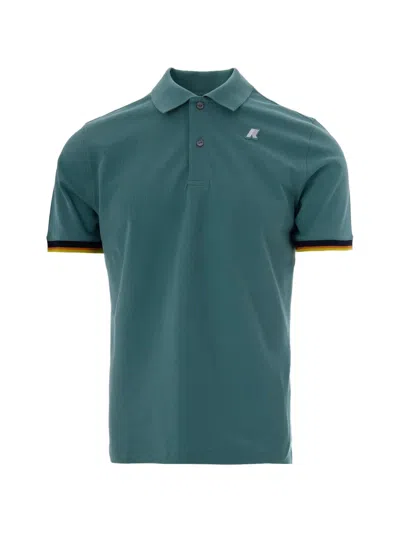 K-way Tipped Trim Polo Shirt In Green