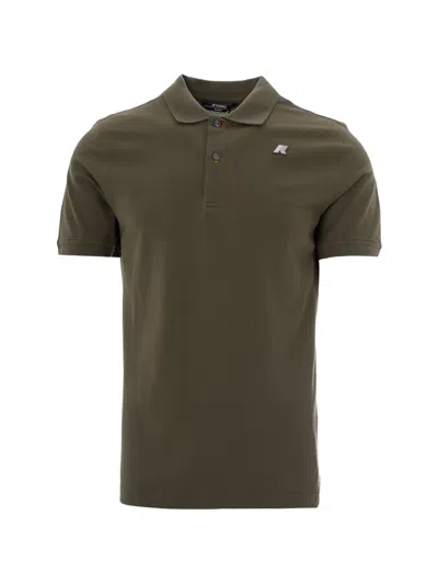 K-way Logo-patch Polo Shirt In Green