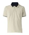 K-way Logo Patch Polo Shirt In Neutral