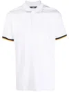 K-way Vincent Pique Sottocollo In Contrasto Polo In White