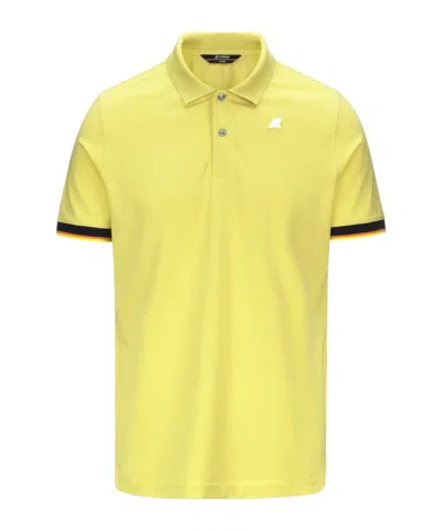 K-way Logo Patch Polo Shirt In Yellow