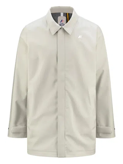 K-way Logo-patch Raincoat In Neutral