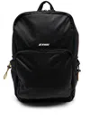 K-way Logo-patch Ripstop Padded Backpack In Black