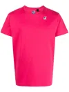 K-way Logo-patch Short-sleeve T-shirt In Pink