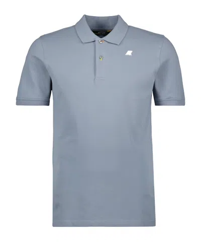 K-way Logo Patch Short-sleeved Polo Shirt In Blue