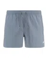 K-way Logo-patch Swim Shorts In Gray