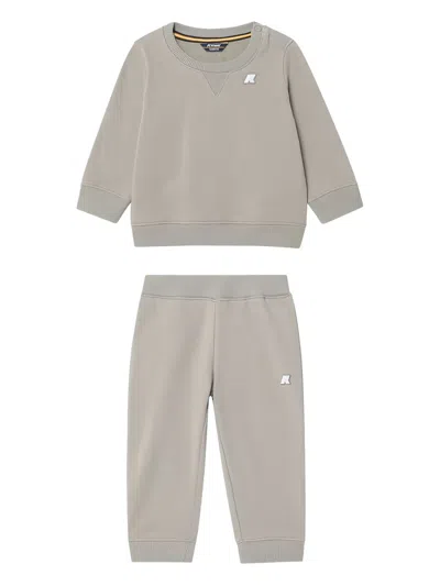 K-way Babies' Logo-patch Tracksuit In Neutral
