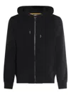 K-way Logo-patch Zip-fastening Hoodie In Black
