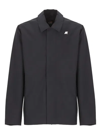 K-way Logo-patch Zip-front Jacket In Black