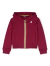 K-way Logo-patch Zip-up Hoodie In 红色
