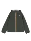 K-way Logo-patch Zip-up Jacket In Green