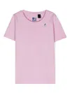 K-way Logo-print Cotton T-shirt In 粉色