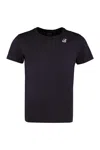 K-way T-shirt With Logo In Technical Fabric In Blue