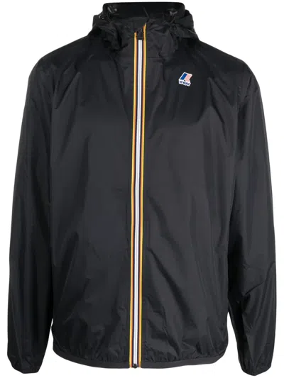 K-WAY LOGO-PRINT HOODED JACKET
