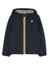 K-way Logo-print Hooded Raincoat In Blue