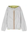 K-way Logo-print Hooded Raincoat In Grey