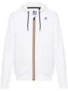 K-way Logo-print Zip-up Hoodie In White