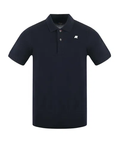 K-way Logo Short-sleeved Polo Shirt In Blue