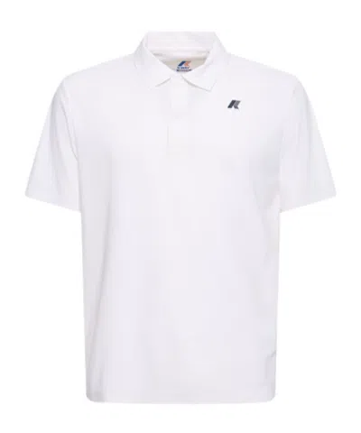 K-way Logo Short-sleeved Polo Shirt In White