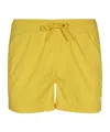 K-way Logo Swim Trunks In Yellow