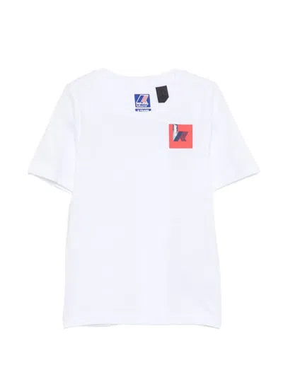 K-way Kids' Logo T-shirt In White