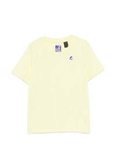 K-way Kids' Logo T-shirt In Yellow