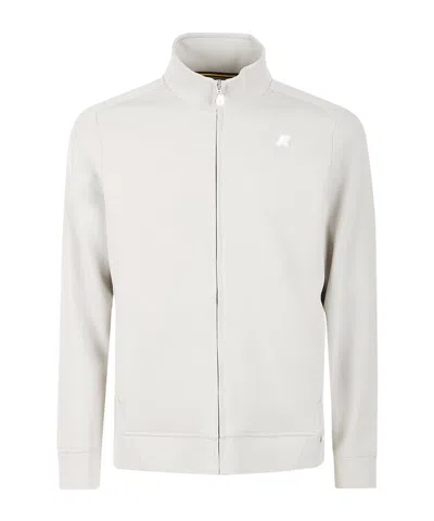 K-way Logo Zip-up Jacket In White