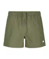 K-way Loiret Striped Drawstring Swimming Trunks In Green