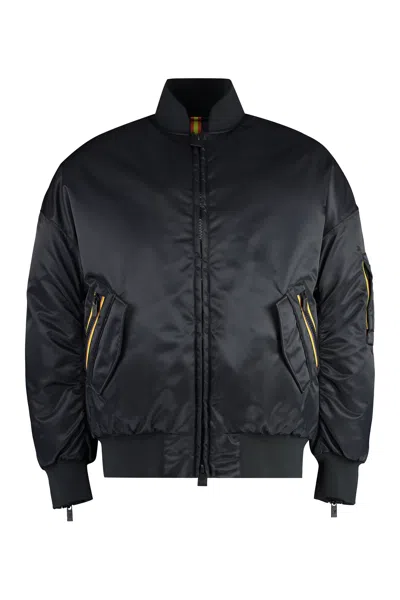 K-way Londony Bomber In Technical Fabric In Black