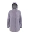 K-way Sophie Eco Stretch Dot Raincoat In Gray