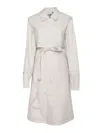 K-way Jesy 3l Poplin Long Down Jacket In Neutral