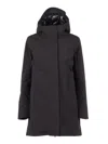 K-way K Way Mathiel Bonded Hooded Jacket In Black