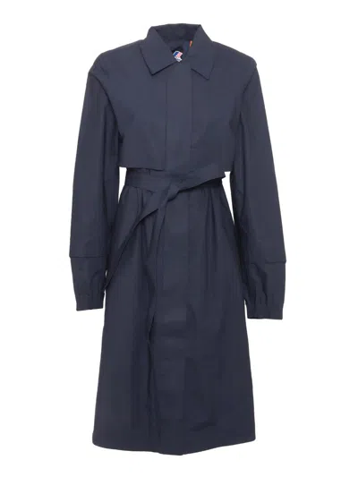 K-way Long Down Floor In Blue