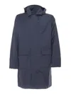K-way Poirol Tech Wool Blend Down Jacket In Blue