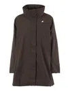 K-way High-neck Padded Jacket In Brown