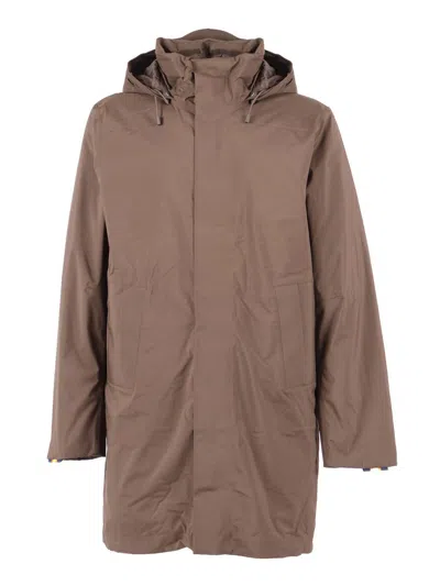 K-way Thomal Padded Coat In Brown