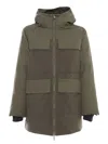K-way Hodel Fabric Mix  Down Jacket In Green