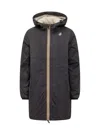 K-way Long Parka With Synthetic Fur Lining  In Black