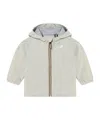 K-way Jack Beige Jacket In Waterproof Nylon In White