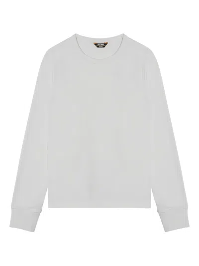 K-way Kids' Long-sleeve Crew-neck Sweatshirt In Gray