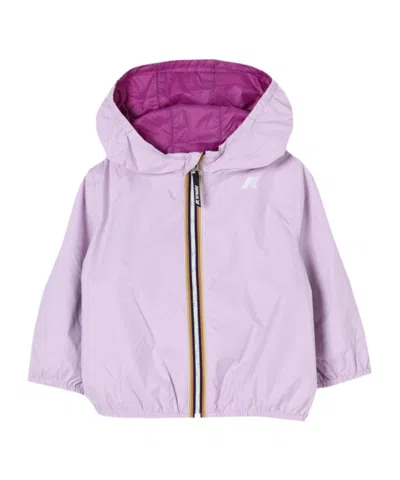 K-way Long Sleeve Double Face Jacket In Purple