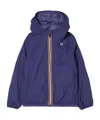 K-way Long Sleeve Hooded Jacket In Blue