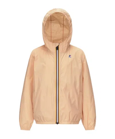 K-way Kids' Long Sleeve Hooded Jacket In Nude