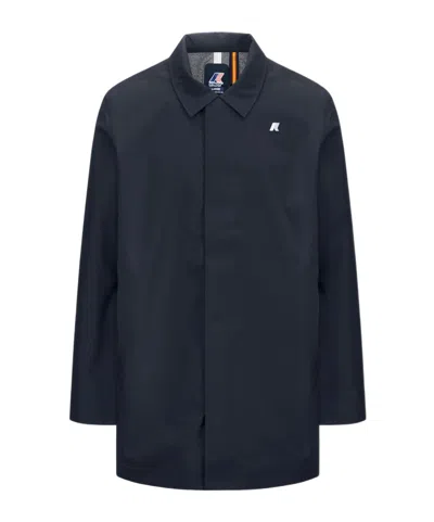 K-way Benny Warm Ottoman Jacket In Blue