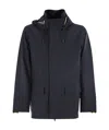 K-way Erhal Tech Wool Blend - Hooded Jacket In Black