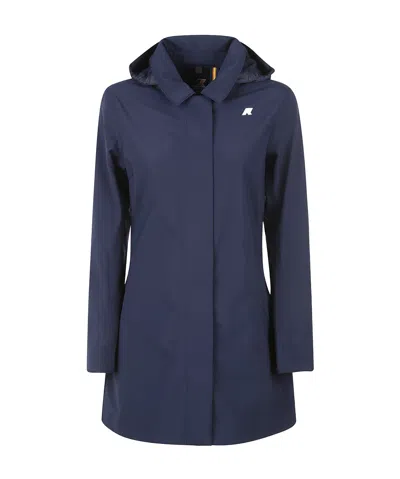 K-way Long-sleeved Casual Jacket In Blue