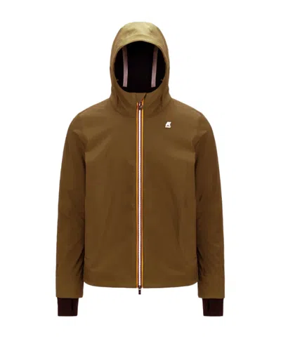K-way Long-sleeved Casual Jacket In Brown